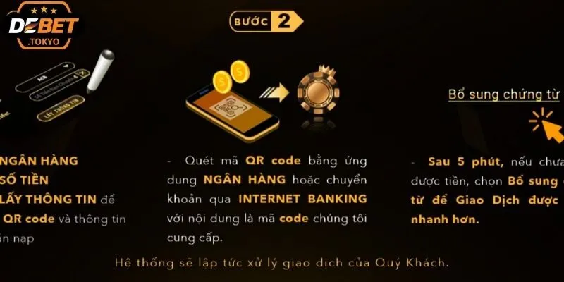 Khắc phục sự cố trong quá trình nạp tiền tại Debet