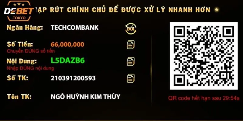 Lợi ích không ngừng khi nạp tiền Debet